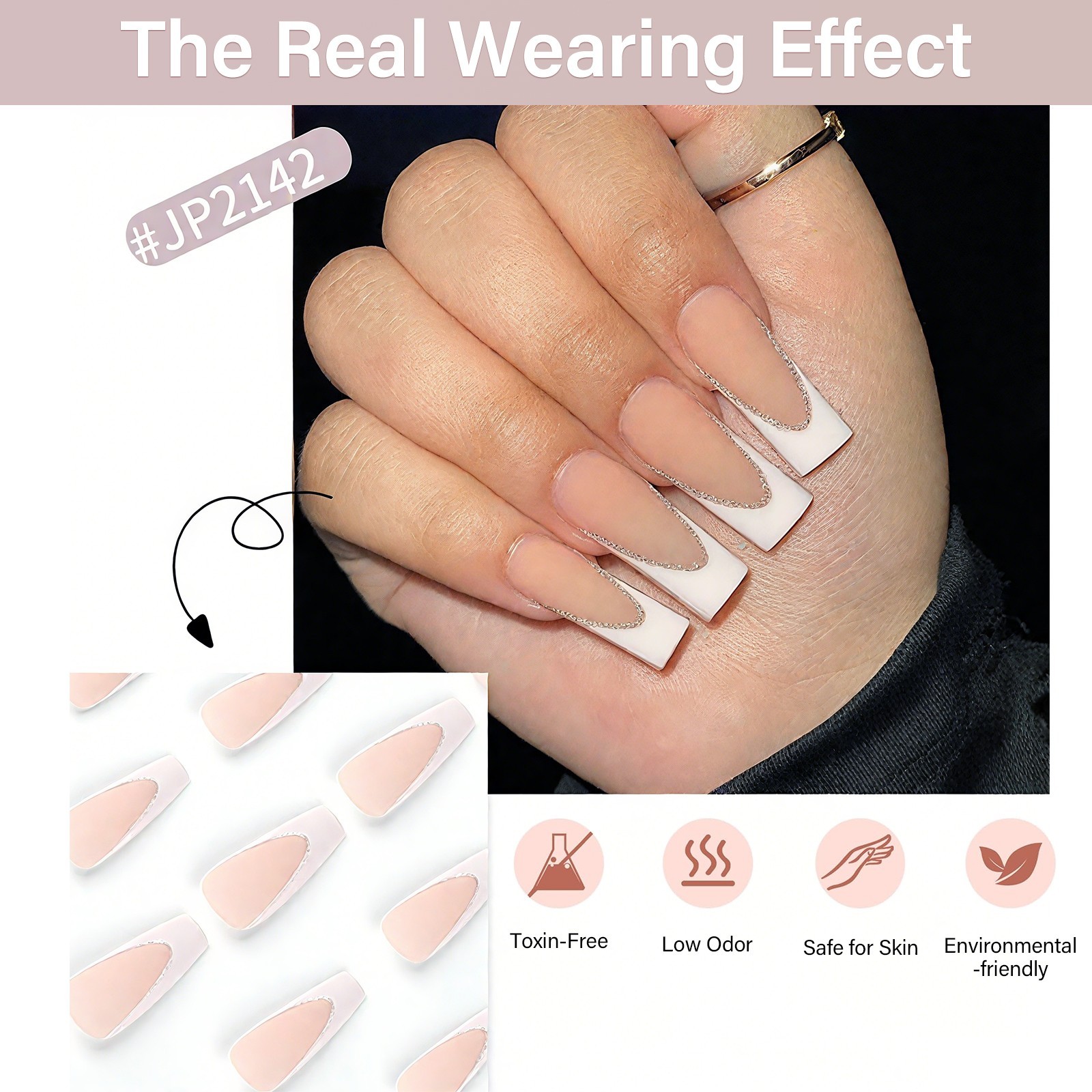 Matte White Press-On Nails Medium Oval Fake Nails with Full Prep Kit 24Pcs