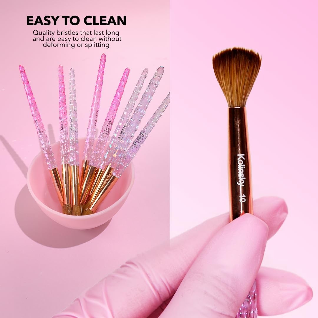 New Kolinsky Acrylic Nail Brush #12 Pure Sable Hair Pink Handle