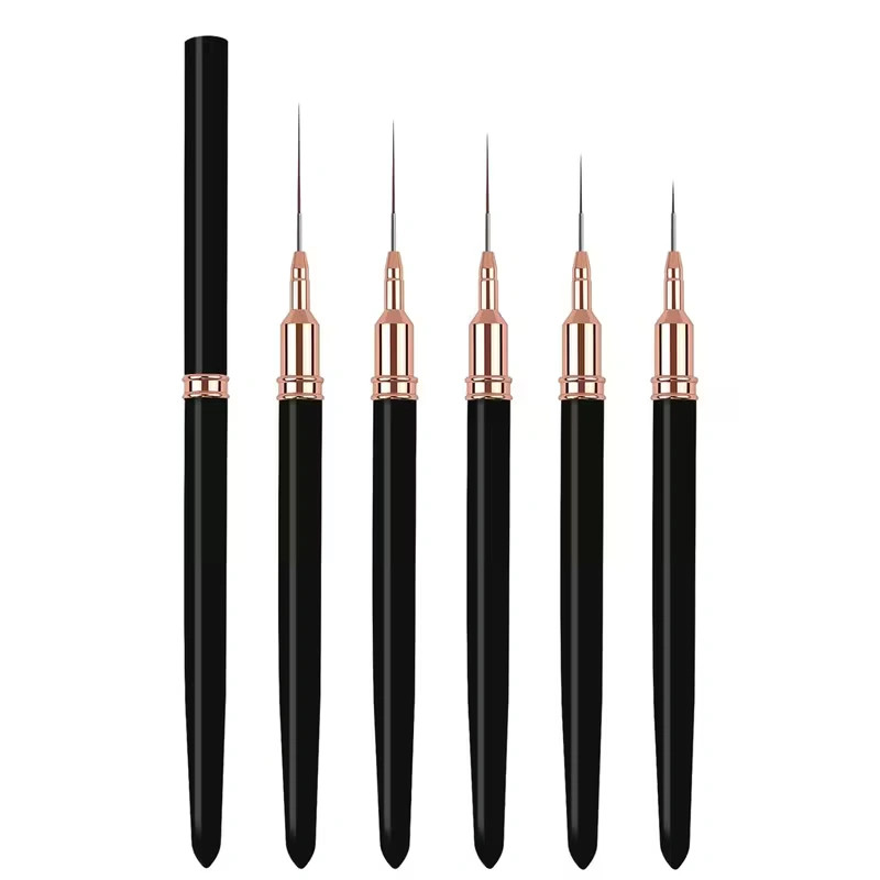 5pcs Nail Painting Pens Drawing Nail Art Liner Pens Brushes Set Tool Thin Long