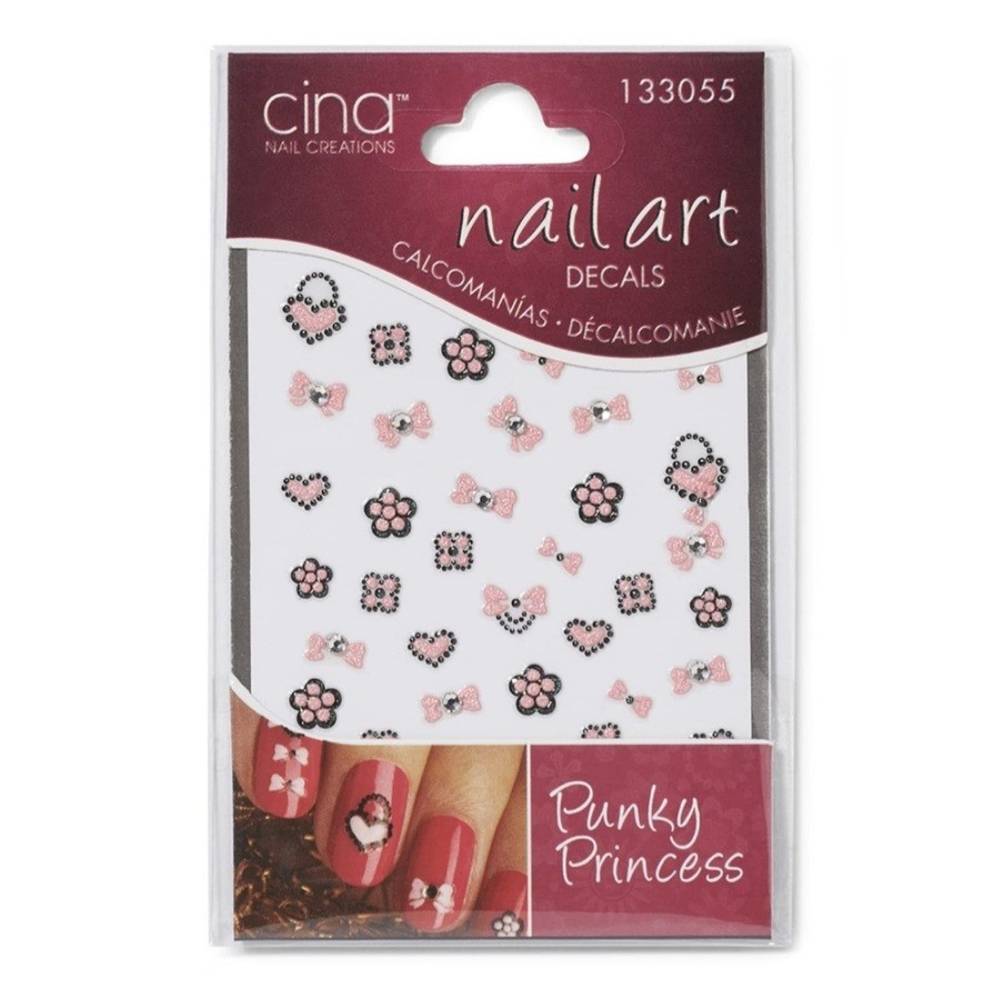 NWT CINA Nail Art Decals N°133055 Punky Princess & N°133527 Lacy Love!