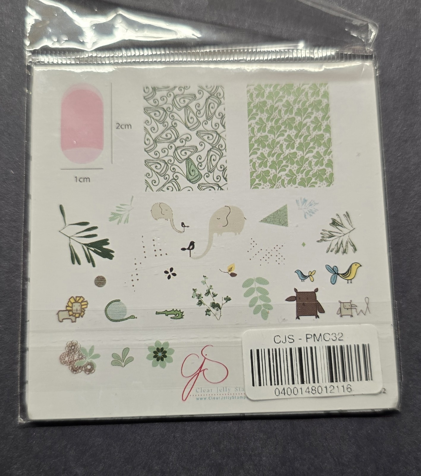 HTF Clear Jelly Stamper Nail Stamp Plate Of Month CJS-PMC32 Spring Owl Elephant