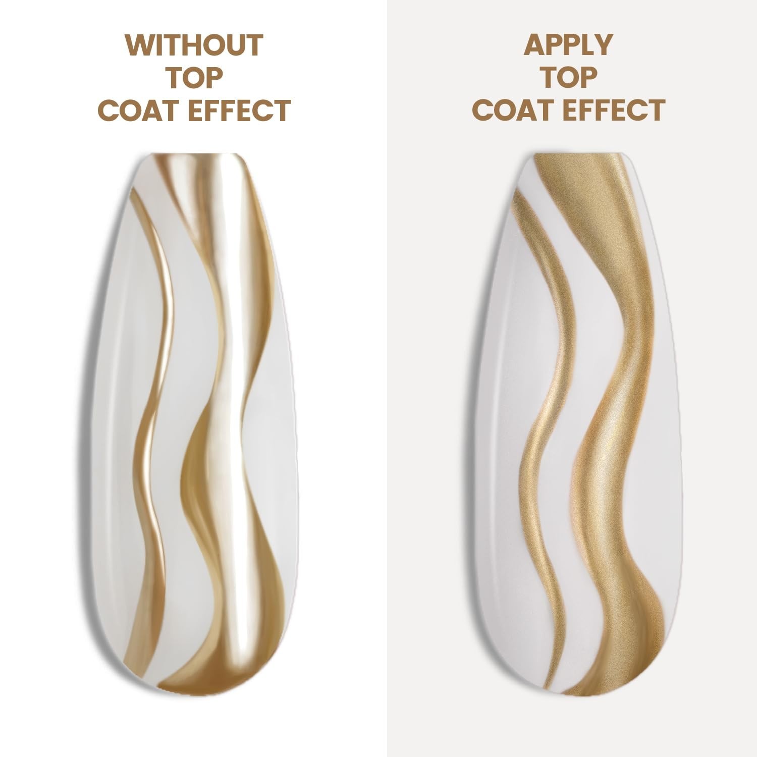 8ml Metallic Bronze Gold Nail Art Gel Liner – Chrome Mirror Effect for Elegance