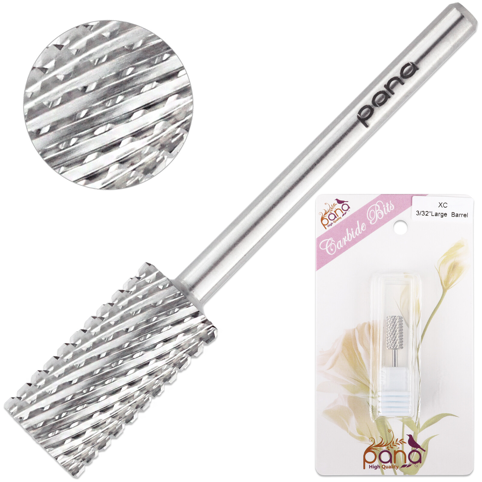 Best Quality Nail CARBIDE Bit For 3/32 Electric DRILL Silver Extra Coarse Large