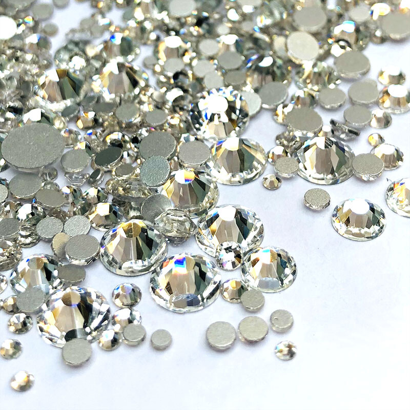 1440pcs Crystal 3D Nail Art Rhinestones FlatBack Glitter Diamond Tips Decoration