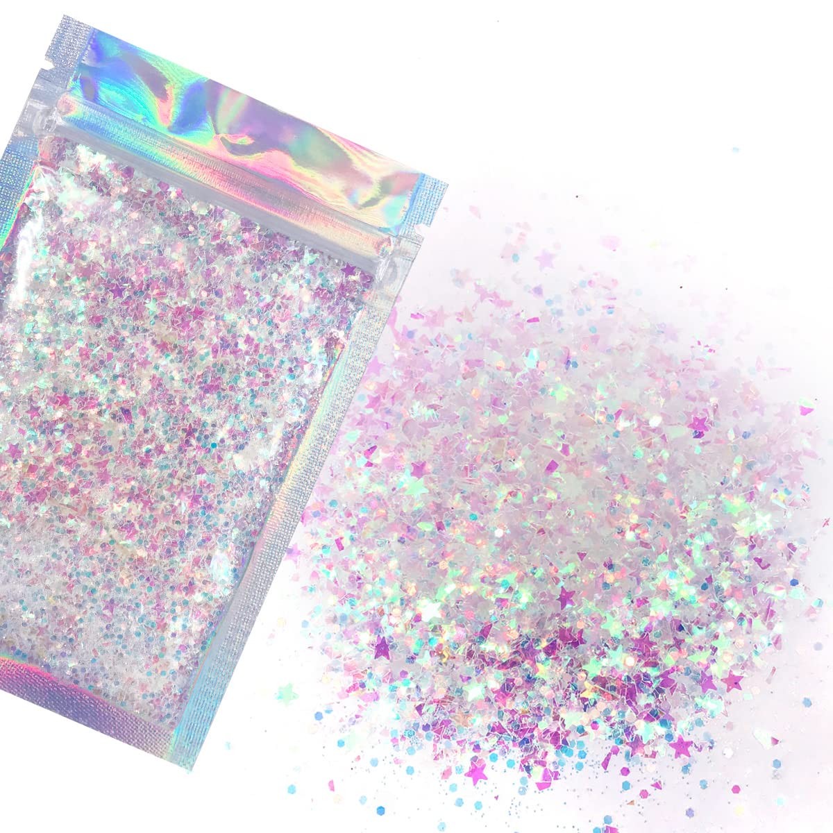 Iridescent Body Glitter – 15g Chunky Holographic Face, Hair, and Eye Glitter …