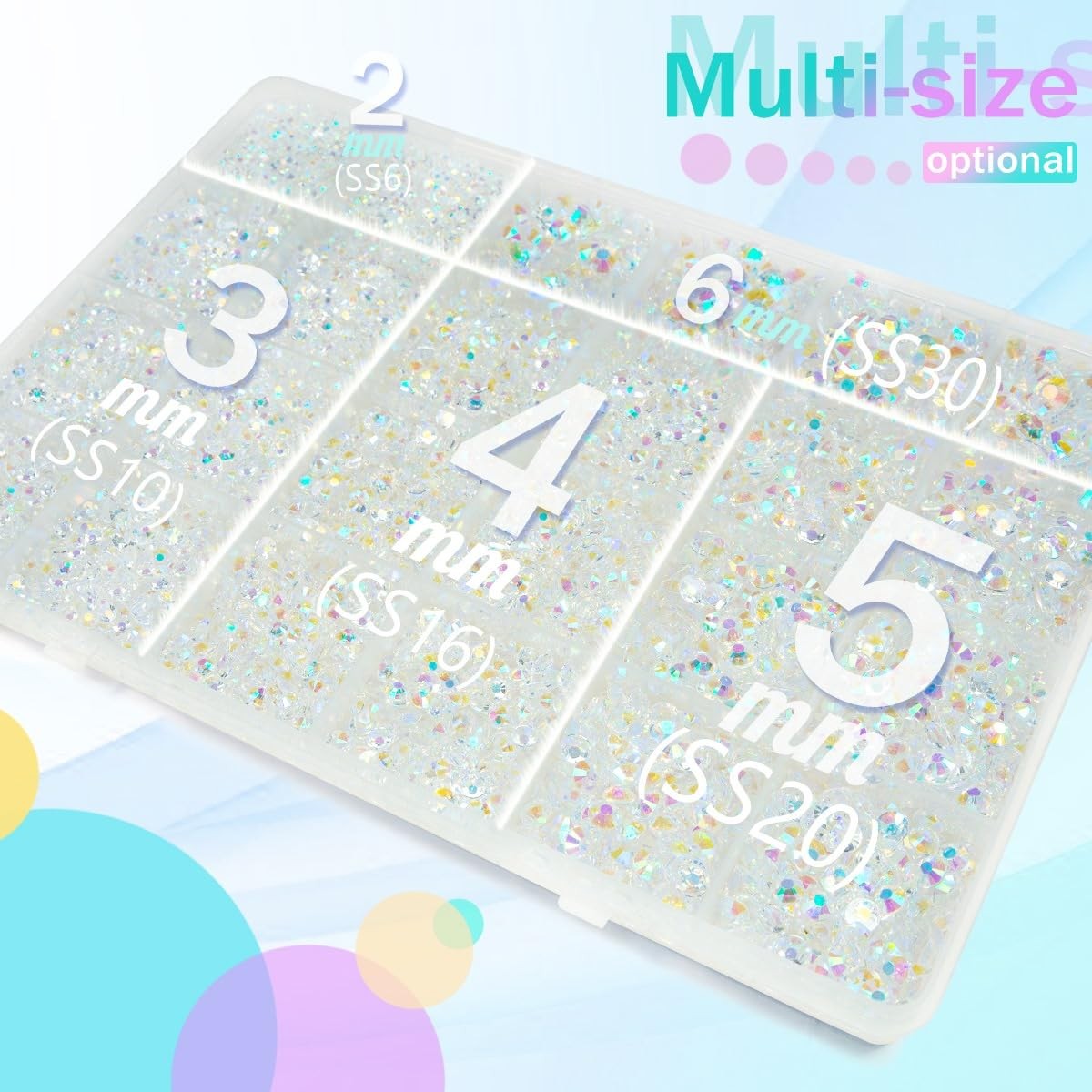 Transparent AB Resin Rhinestones w B7000 Glue for Bedazzling Crafting 2mm-6mm…