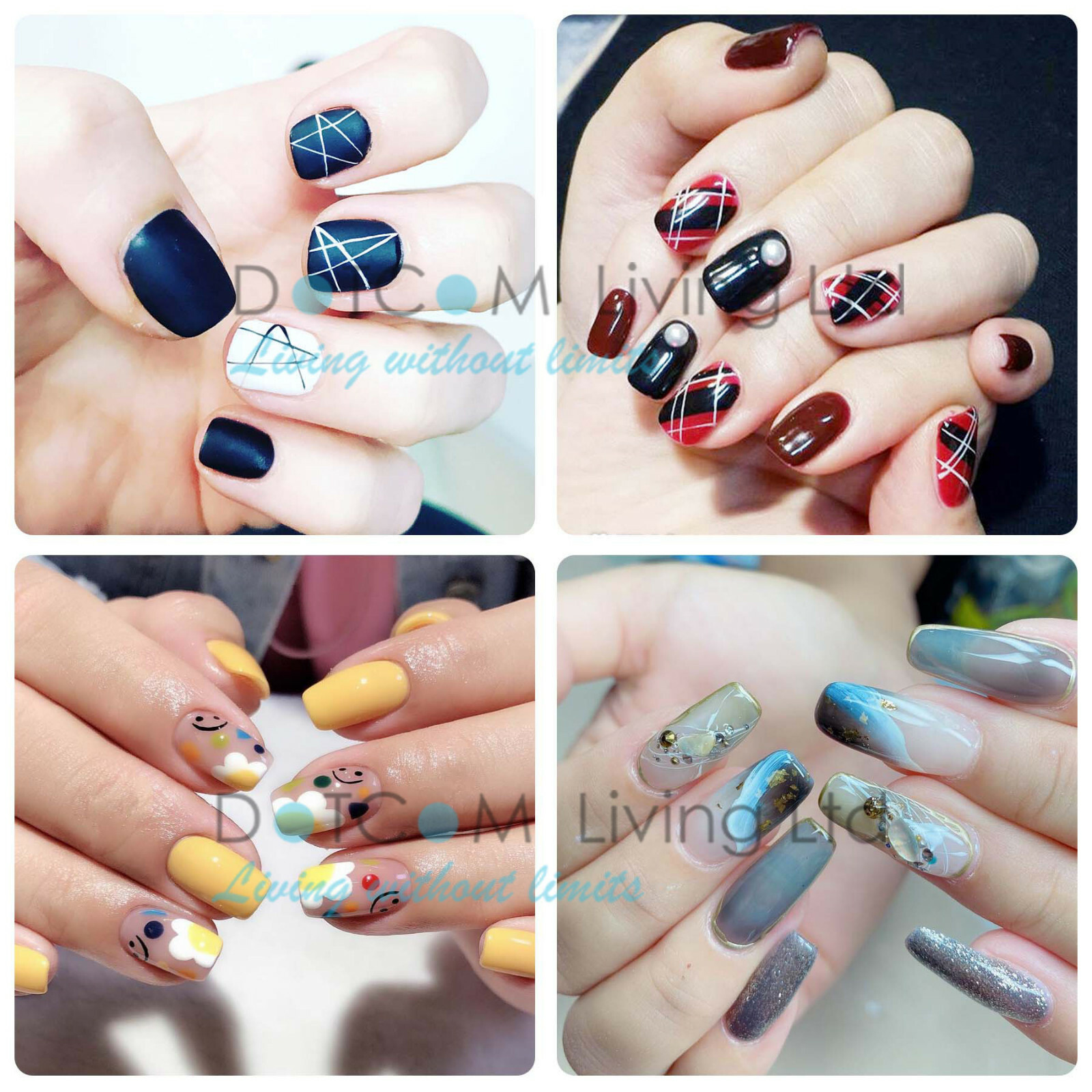 3pcs Tiny Acrylic Nail Art Design Decoration Brush Painting