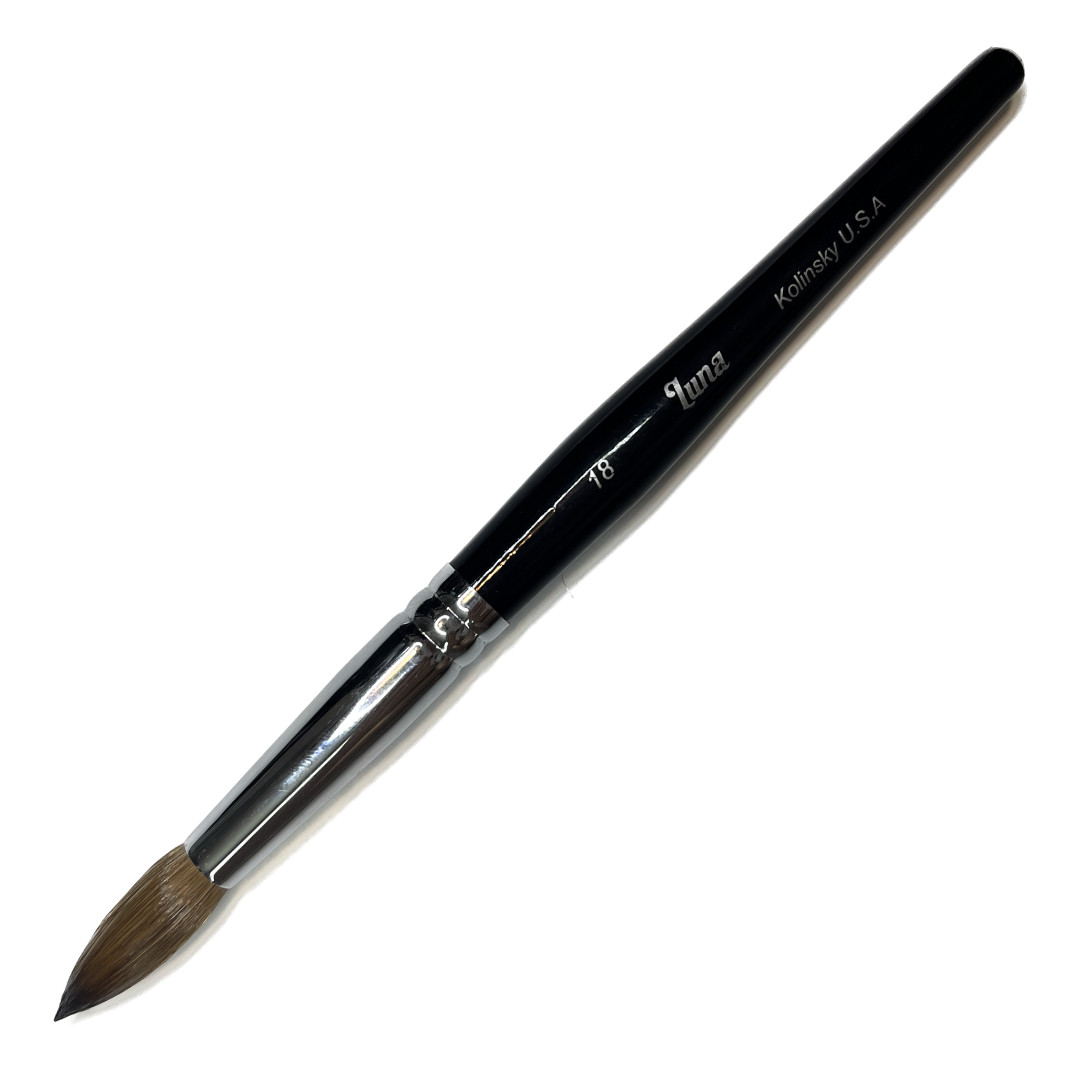 Luna Pure Kolinsky Acrylic Nail Brush For Manicure Powder – #18 – SHIP FROM US