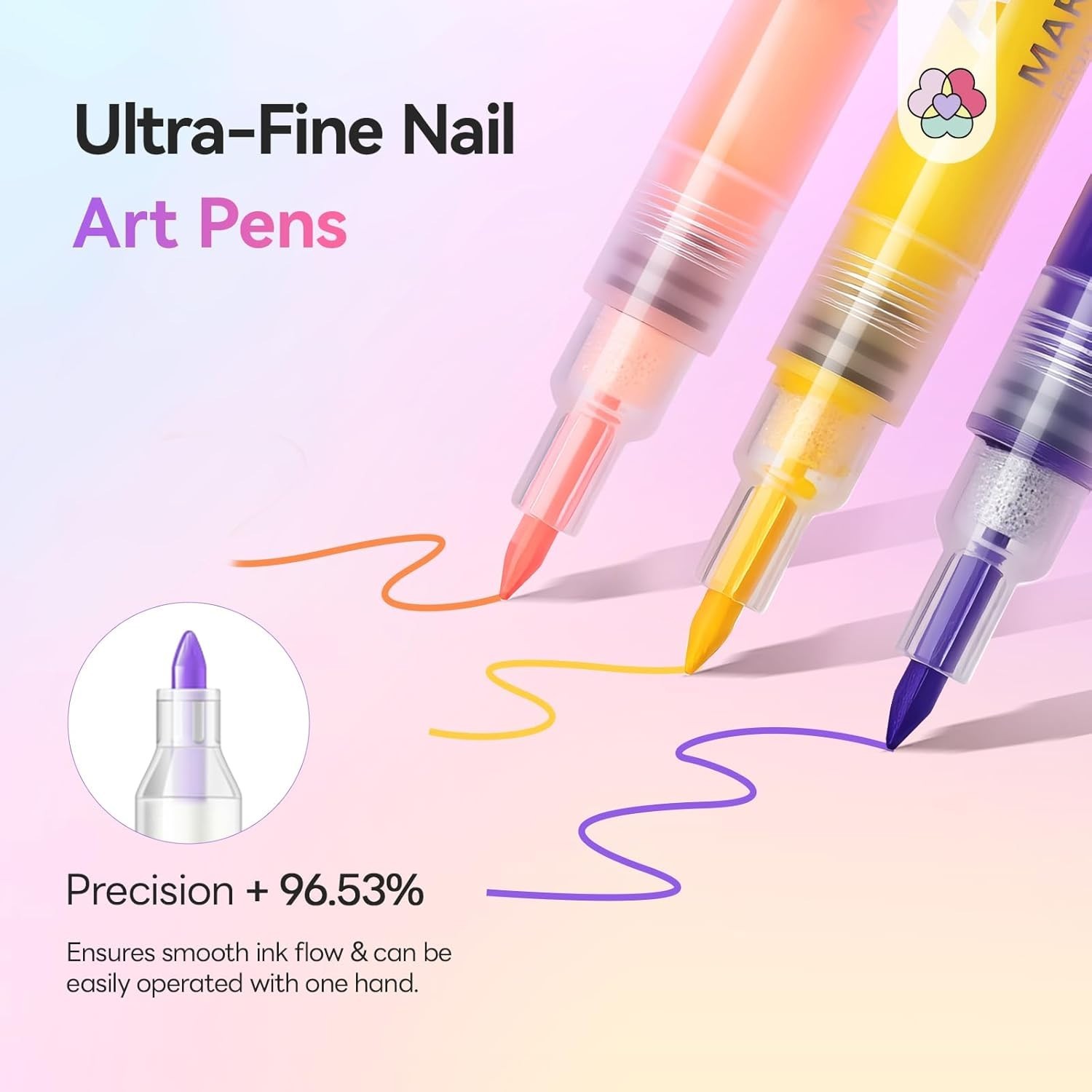 48 Colors Quick Drying Nail Art Pens Set for DIY Manicure and Creative Designs