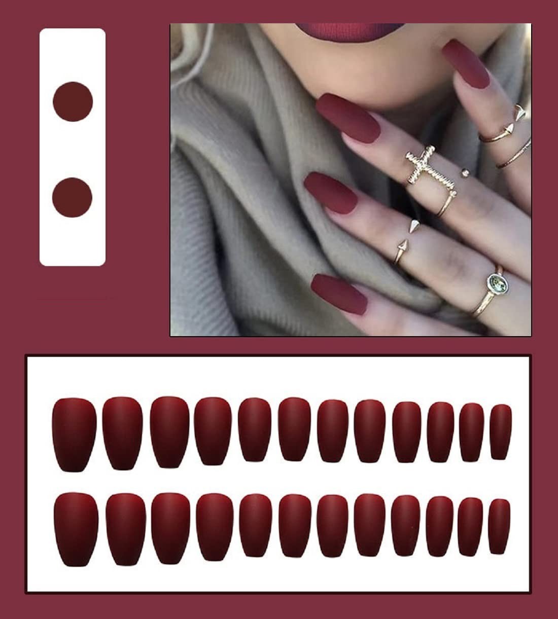 Secret Lives® acrylic press on nails designer artifical nails extension 24 Nails