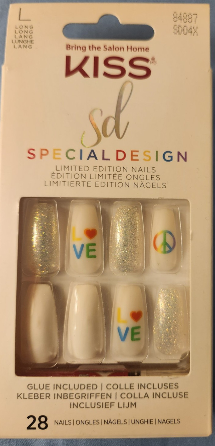 Kiss Special Design Limited Edition Just Love Pride False Nails – 28ct.
