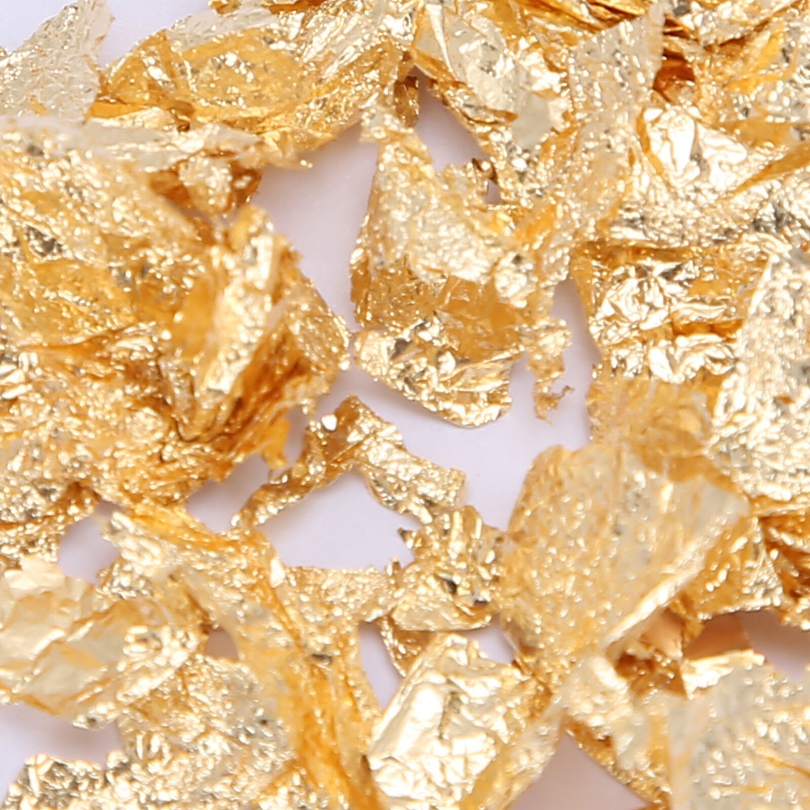 Nail Art Shiny Gold Foil DIY Gold Flakes Glitter Decoration 5g X 2 Bottles