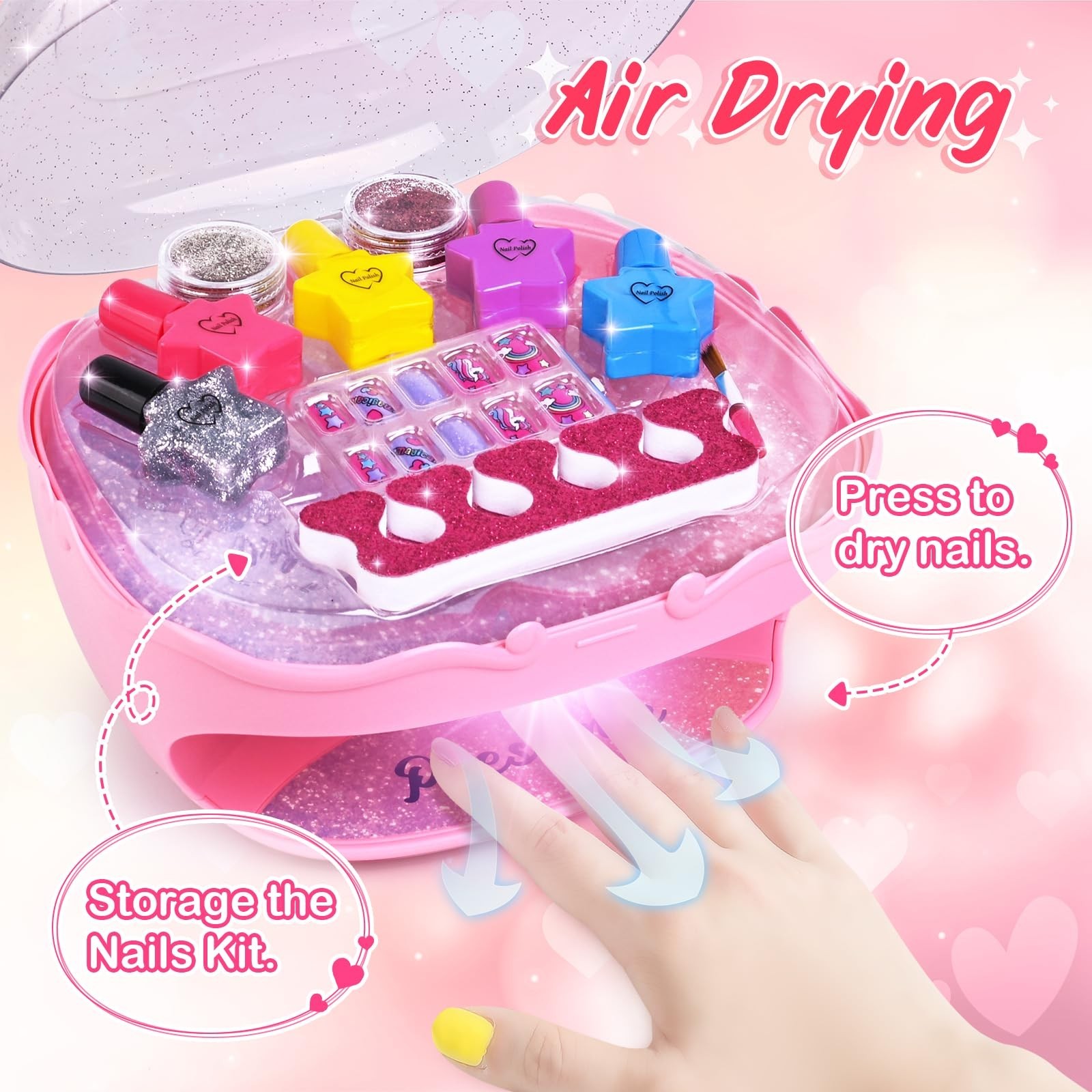 Shemira Nail Polish Kit For Girls Ages 7-12 Years Old,Toy For Girls 5 6 7 8 9…