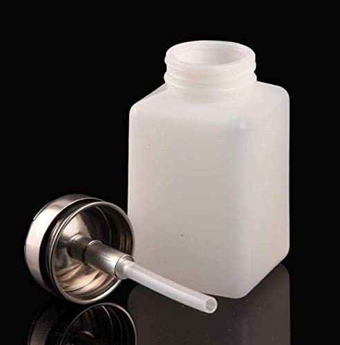 DNHCLL 100ML Metal Cap Push Down Empty Bottle Dispenser 1 Count (Pack of 1)