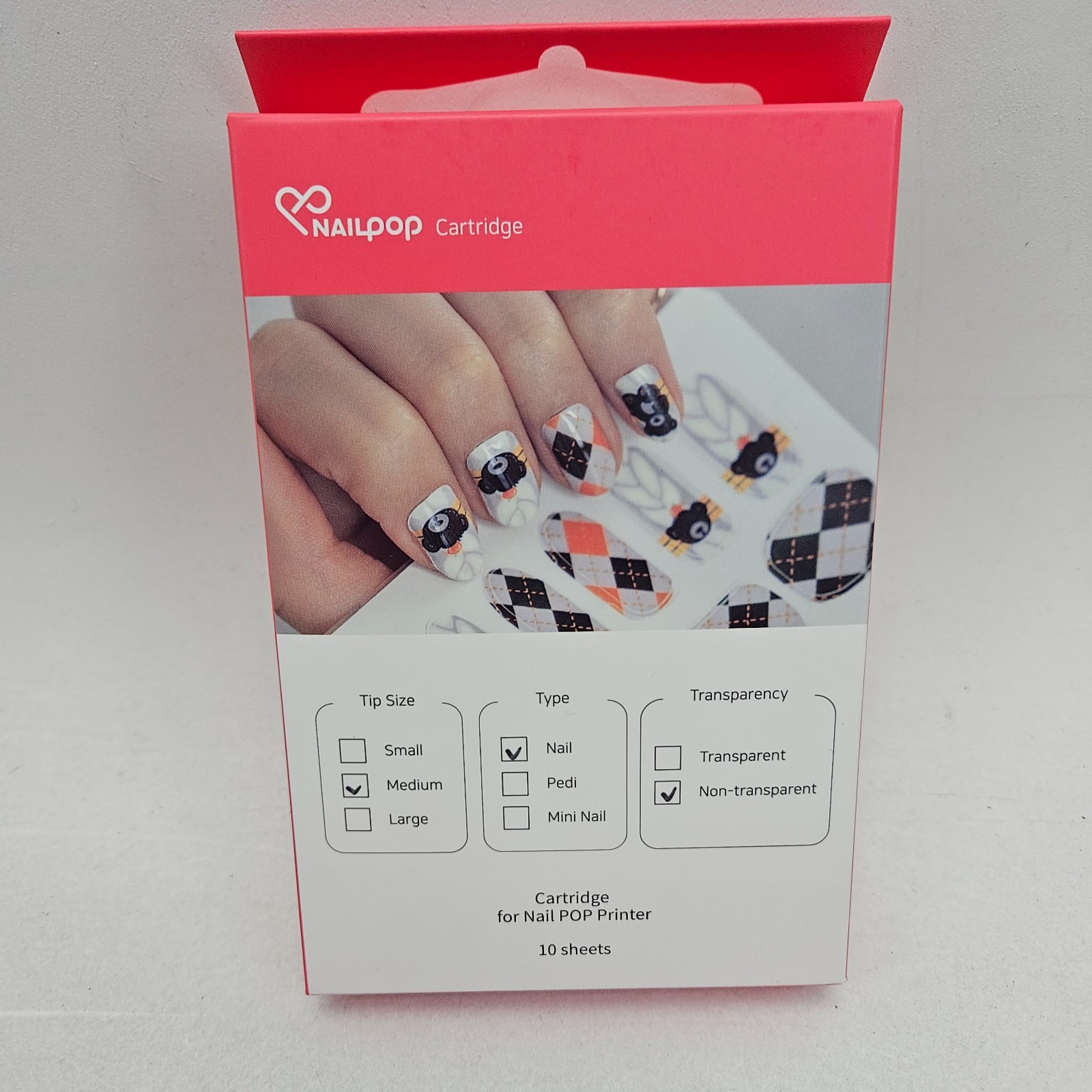 Nailpop Mobile Nail Sticker Printer comes w/ 10 Sheets of Nail Stickers
