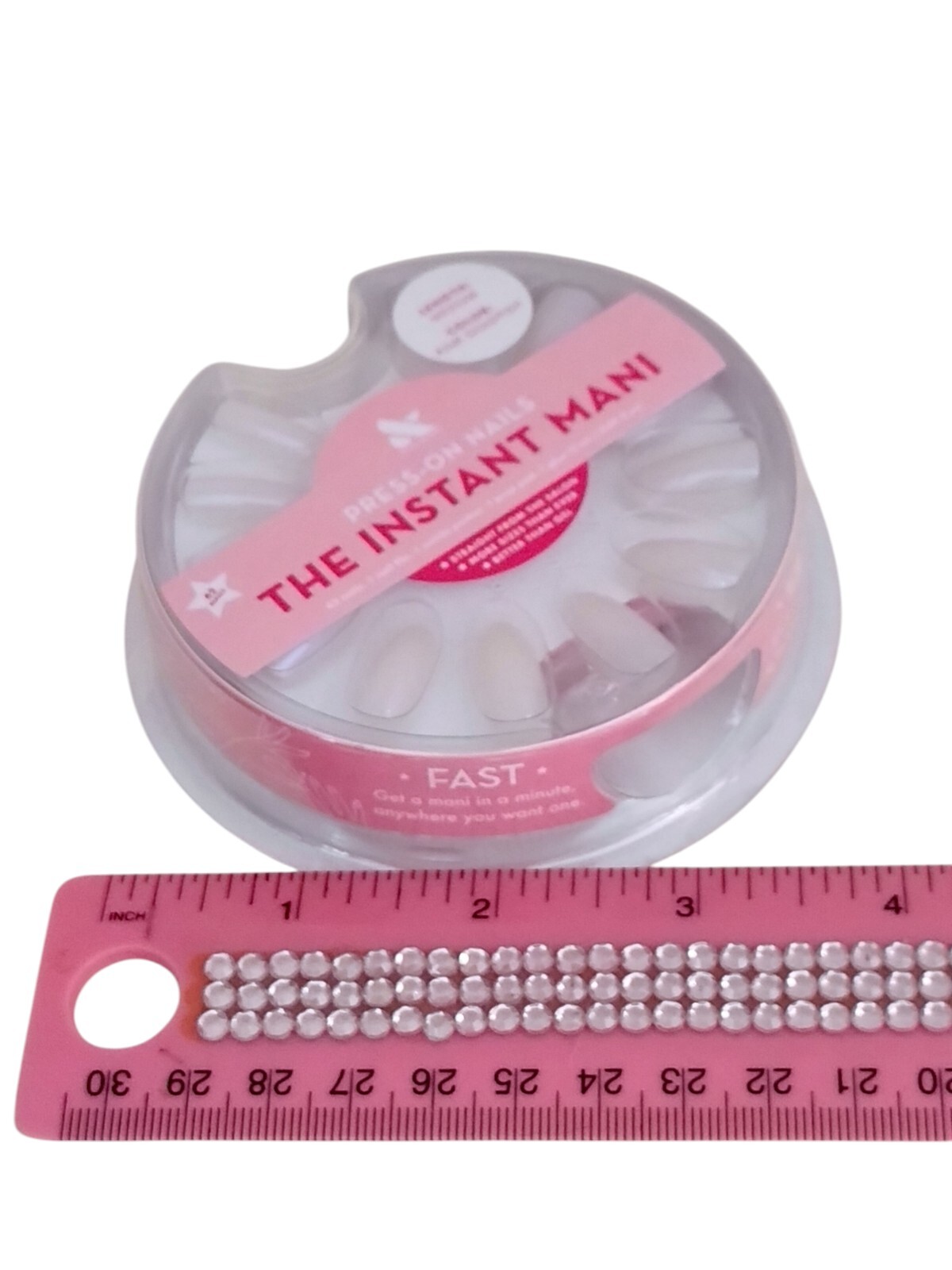 Olive & June Press-On Nails THE INSTANT MANI 42ct Medium Length PINK GOLDFISH