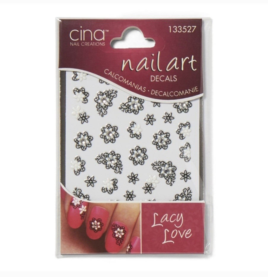 NWT CINA Nail Art Decals N°133055 Punky Princess & N°133527 Lacy Love!
