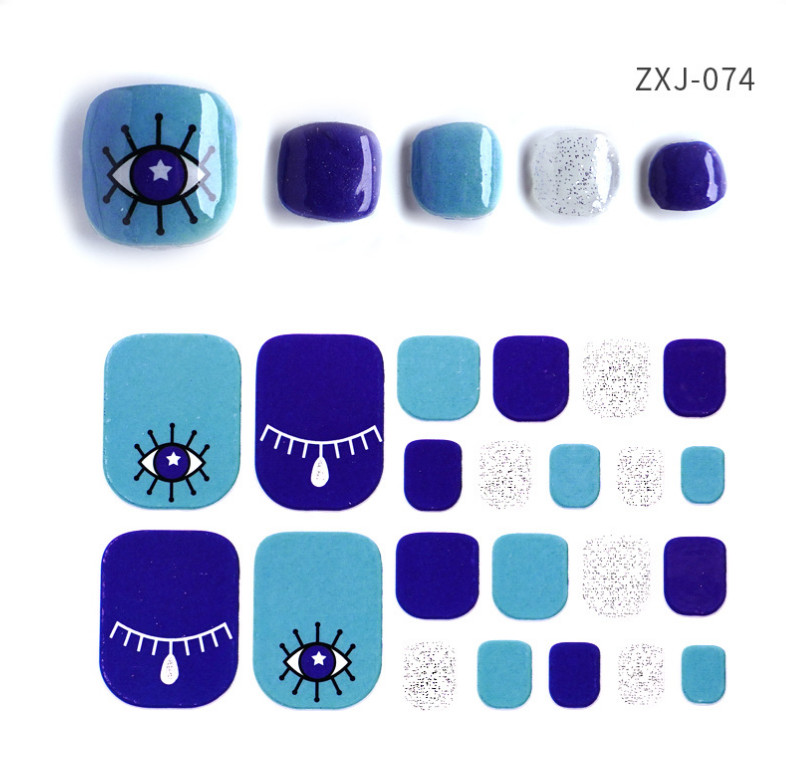 Fashion Summer 3D Toe Nail Stickers Wrap Manicure Art Self Stick Decor NS21
