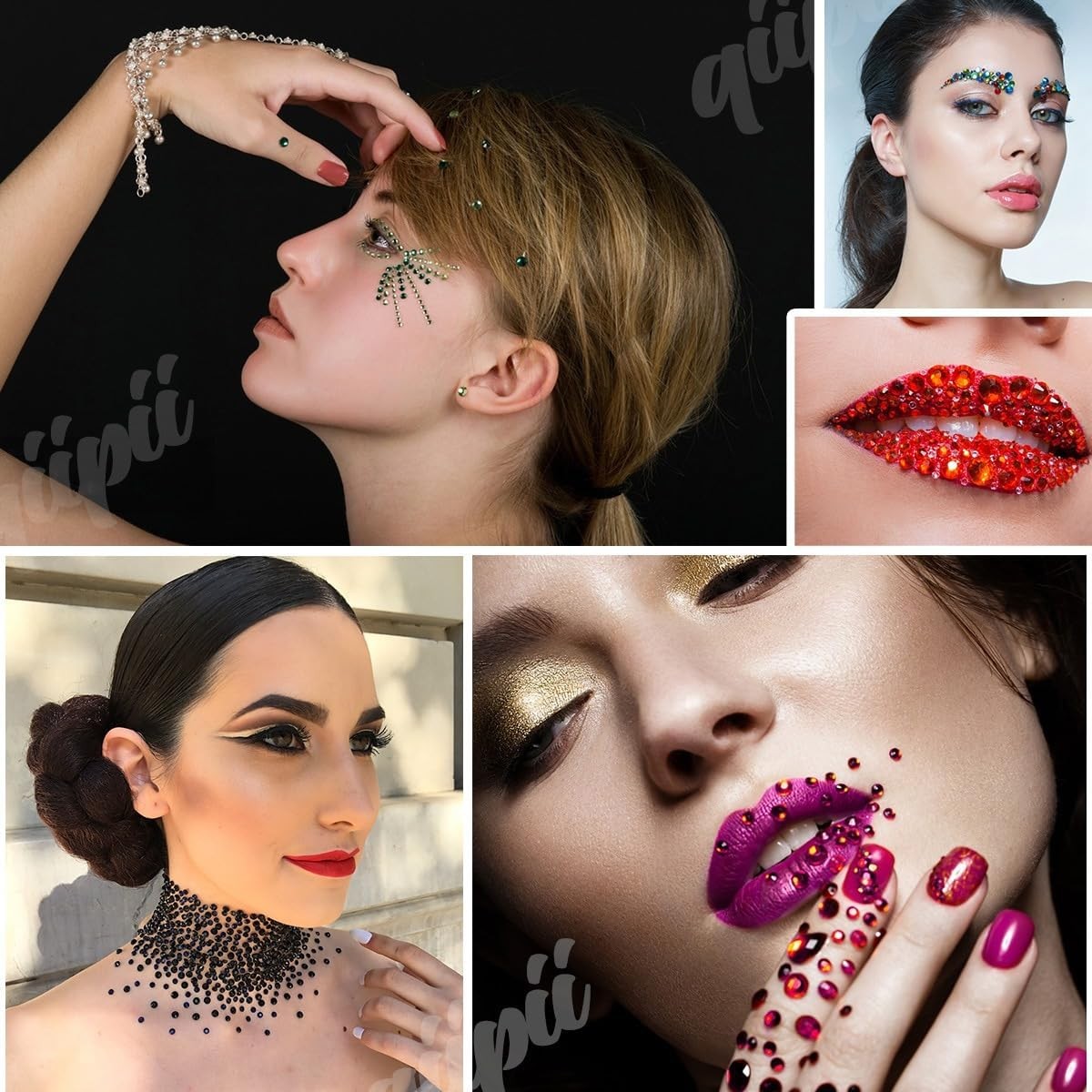 28 Types Black White Transparent Jelly Resin Rhinestones w B7000 Jewelry Glue…