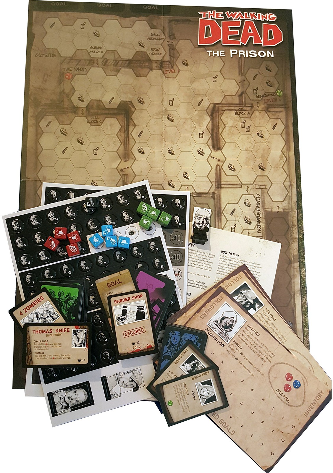 The Walking Dead: Prison Board Game 4.32 cubic inches