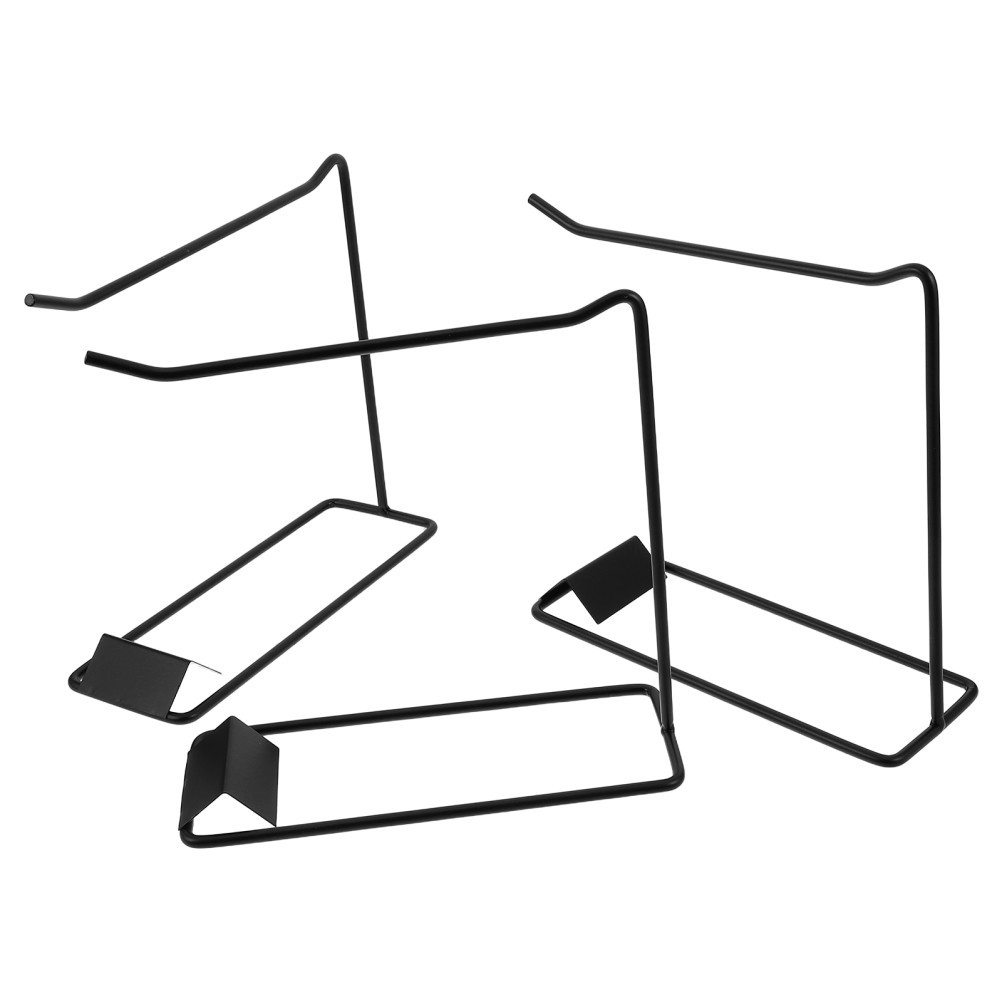 3Pcs Black Iron Nail Polish Display Rack for Manicure Storage and Presentation