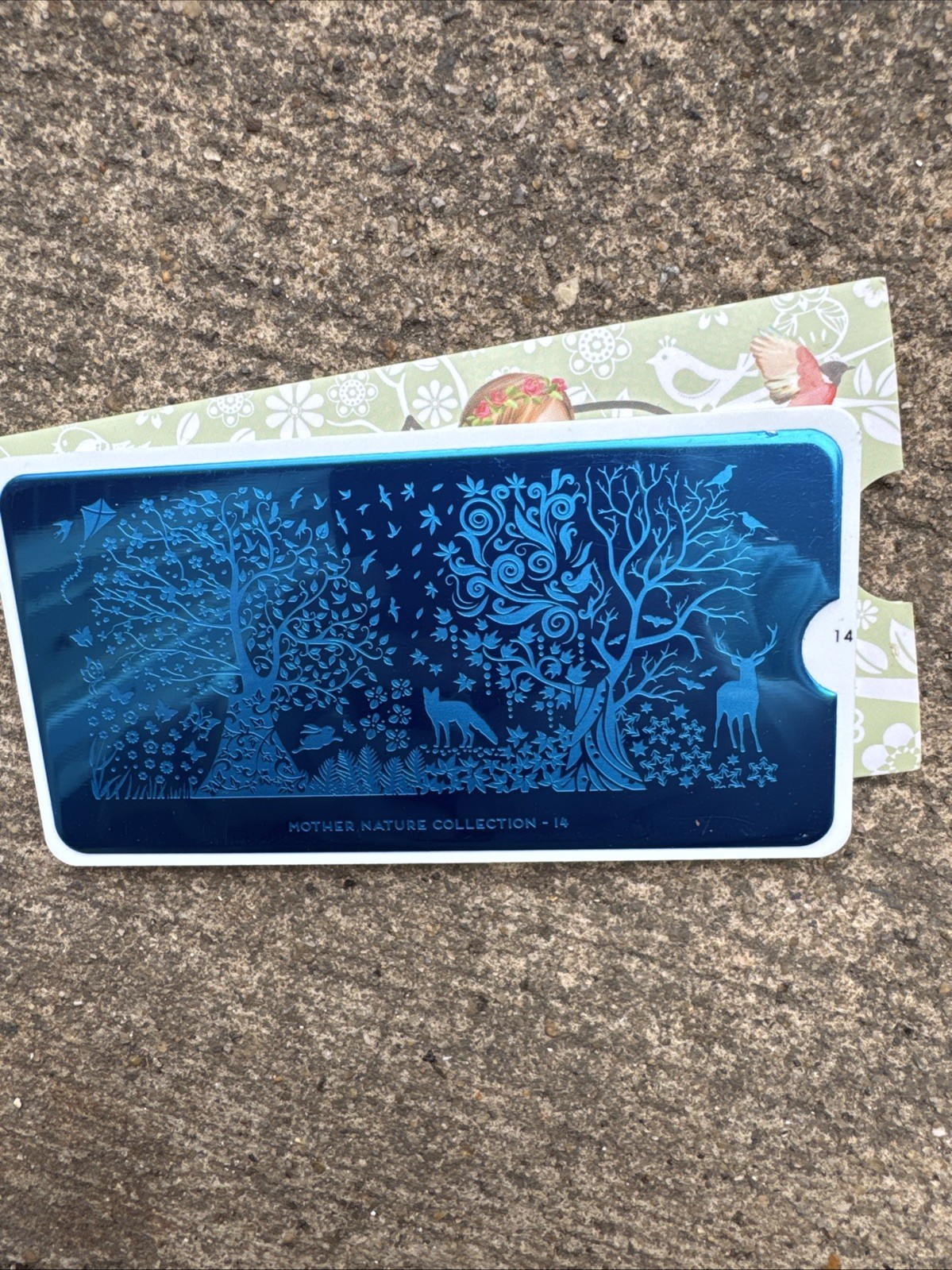 Mother nature, stamping nail art plate Number 14