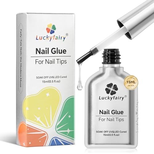 Gel Nail Glue Super Strong: 15ml Nail Glue Gel 6 in 1 for B- Gel Nail Glue 15ml