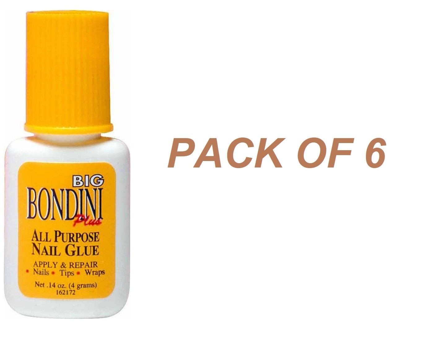 Bondini Glue 0.14 oz Yellow Cap – 6 PACK