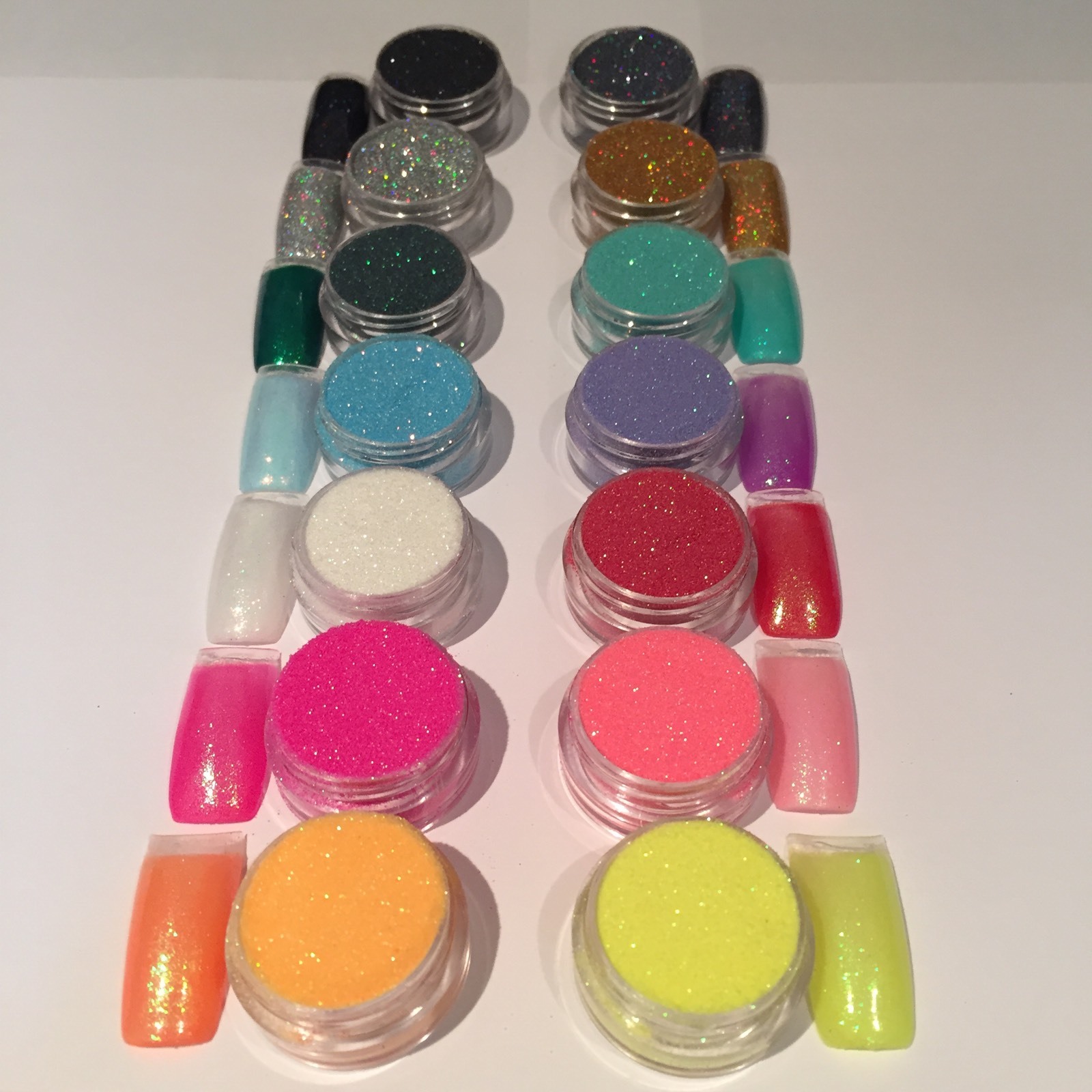 Holographic Nail Glitters Powder 14 pieces SET Iridescent Mermaid Effect Glitter