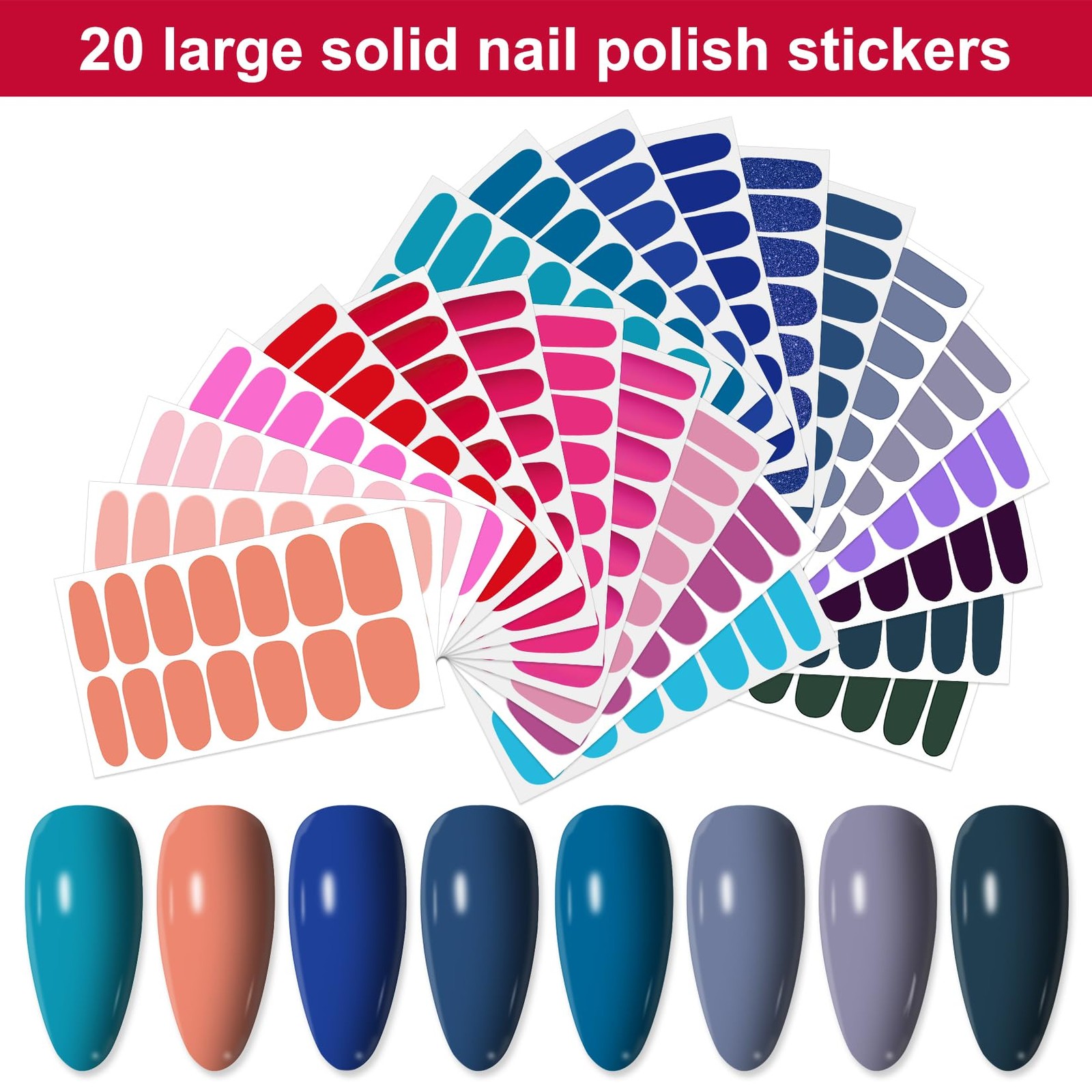 24 Sheets 336 Pieces Nail Polish Strips For Women Girls Nail Polish Stickers …