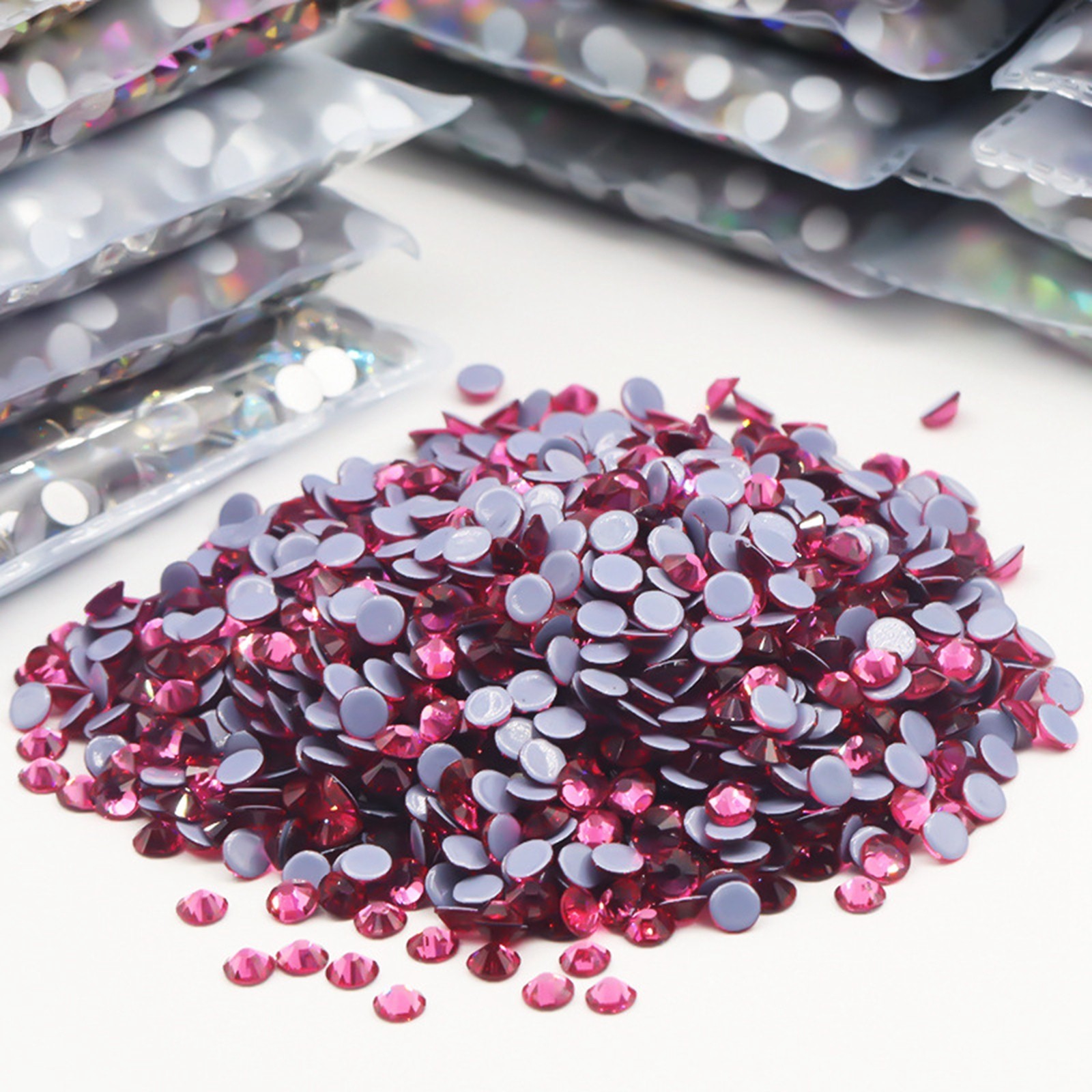1440pcs Colour Flatback Crystal Iron On Strass Hotfix Glass Rhinestones Hot Fix