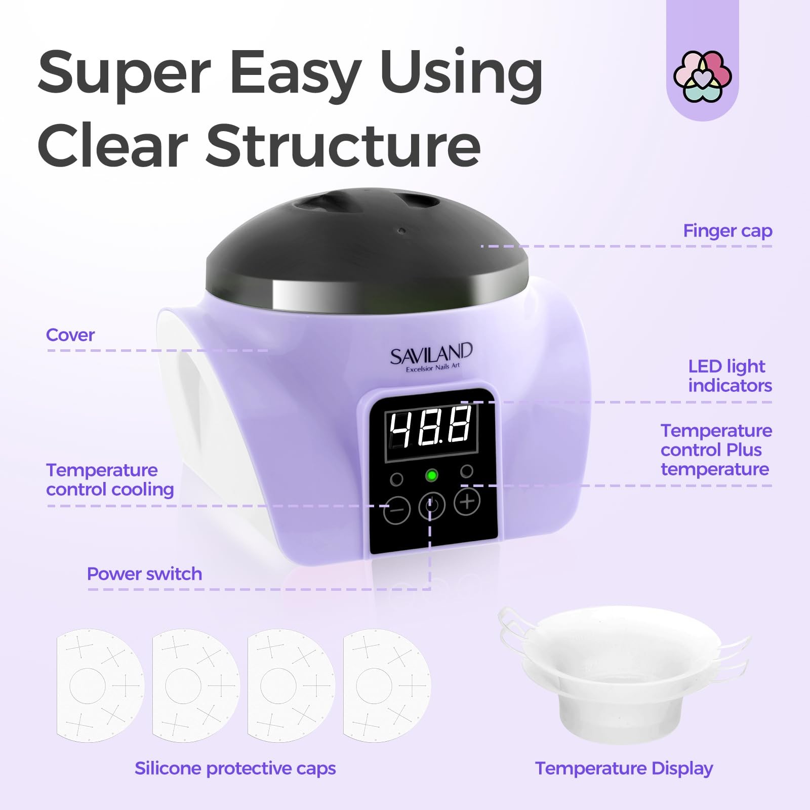 SAVILAND Nail Polish Remover Steam: Electric Steam Machine for 1-Purple