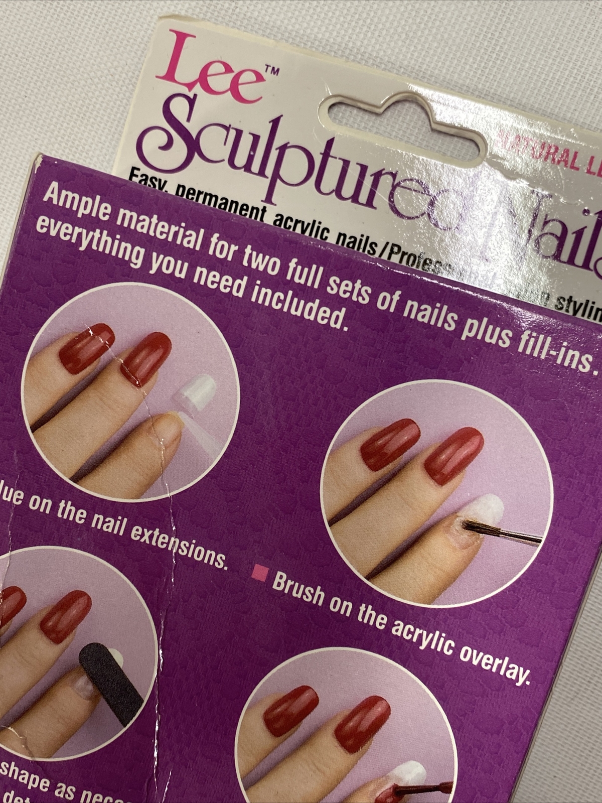 Vintage Rare LEE Sculpted NAILS Natural Length Sealed box NEW