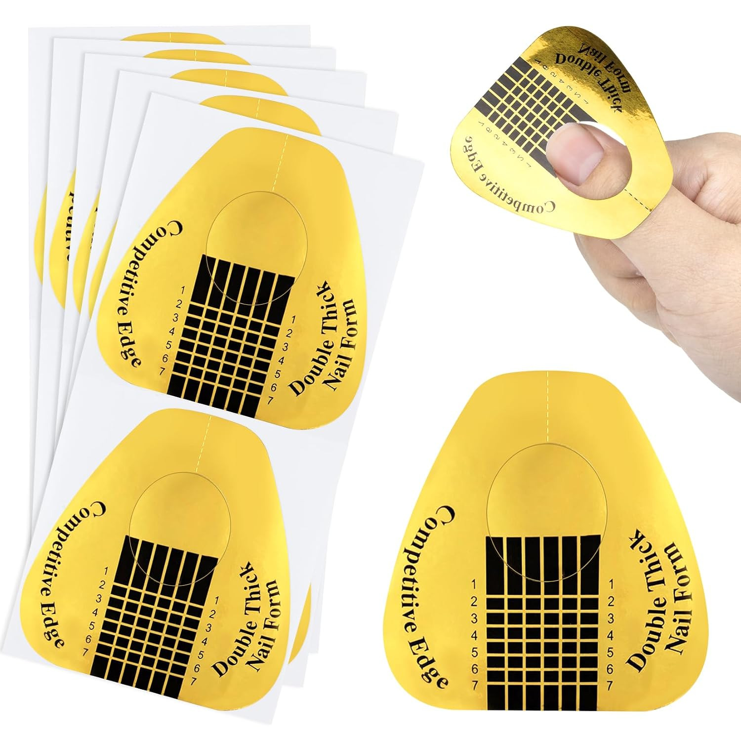 200 Nail Forms for Builder Gel – Durable Nail Extension Forms for Acrylic Nails,