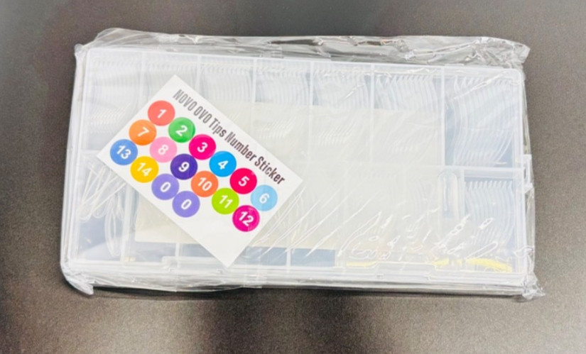 NOVO OVO Lot Of 13 Curved Square Nail Dual Forms Poly Gel Extension Guiding Line