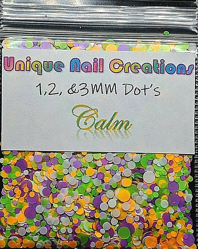 1,2,&3MM Mixed DOTS GLITTER BLENDS~U Choose Nail•Acrylic•Gel•Body Art•Face