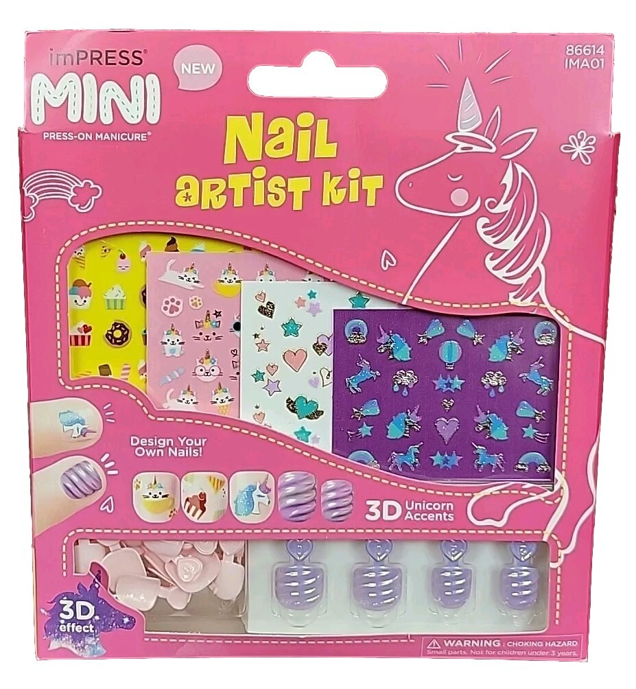 KISS imPRESS Mini Press-On Manicure KIDS Nails ARTIST KIT New