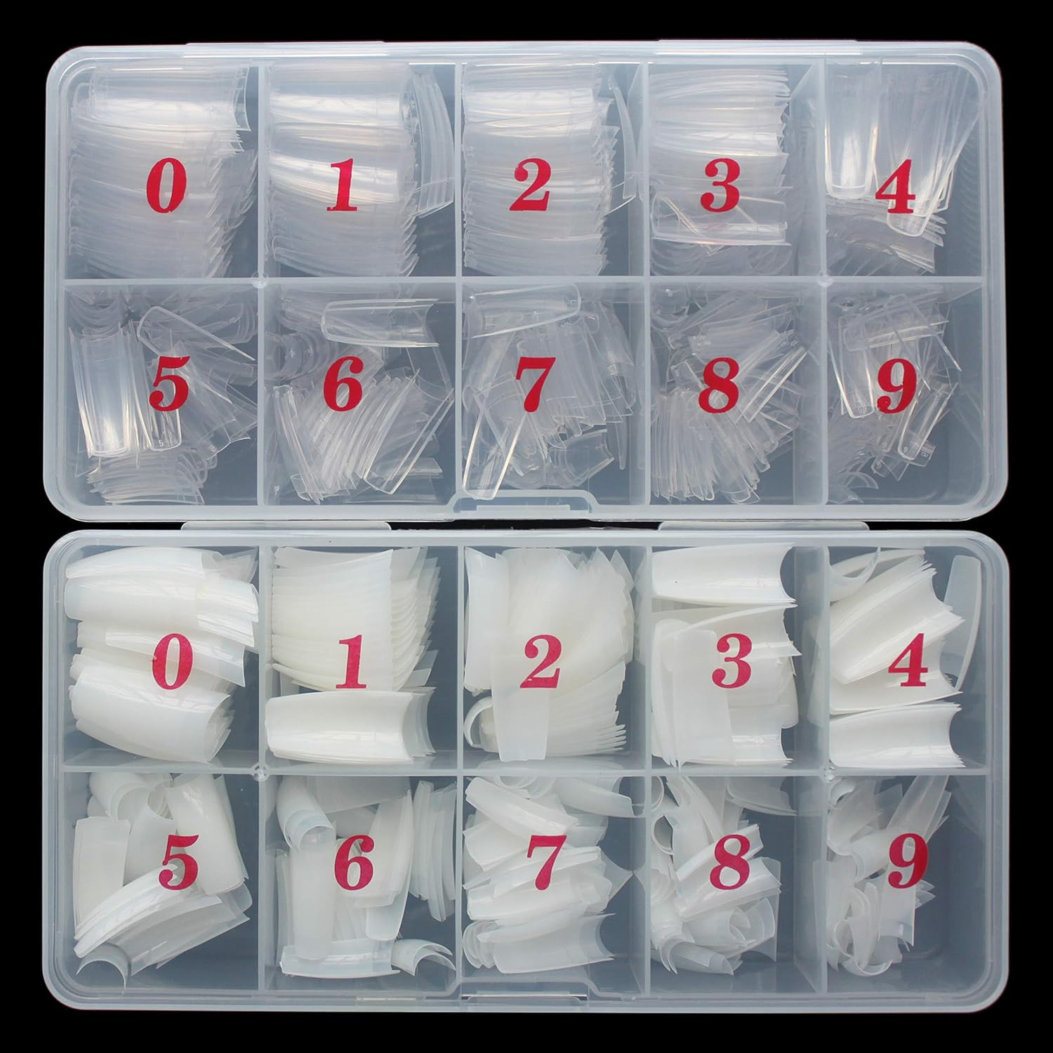 French Acrylic False Nail Tips, 1000PCS Fake Nail Shape Artificial False Nails T