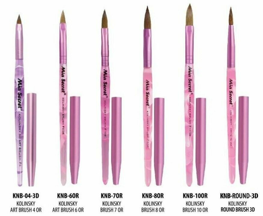 Mia Secret KOLINSKY ART BRUSH 6OR, 7OR, 8OR,10OR, 3D – PICK YOUR BRUSH