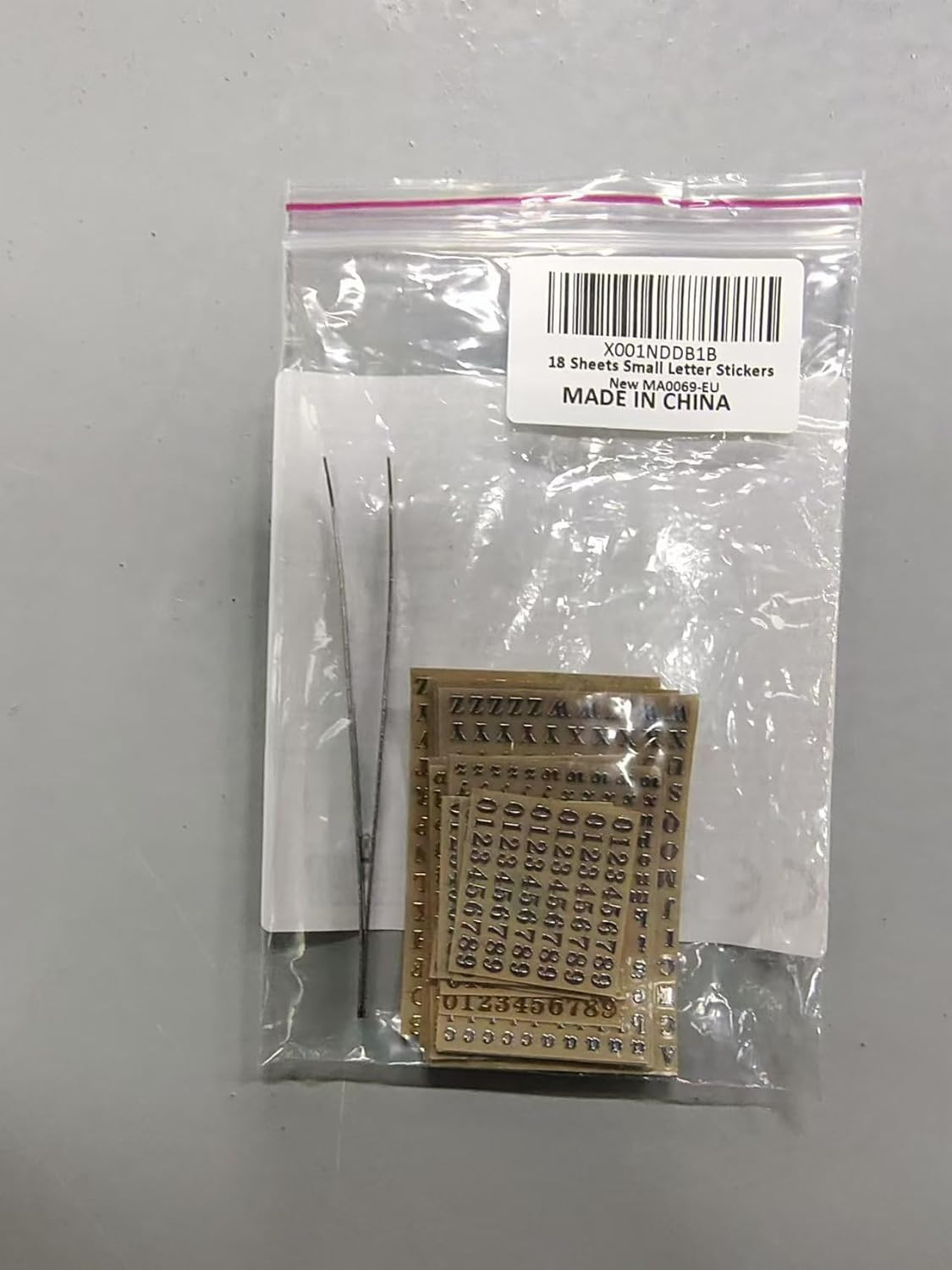 18 Sheets Mini Gold/Silver Letter Stickers for Nail Art, Epoxy Resin Crafts, Gli