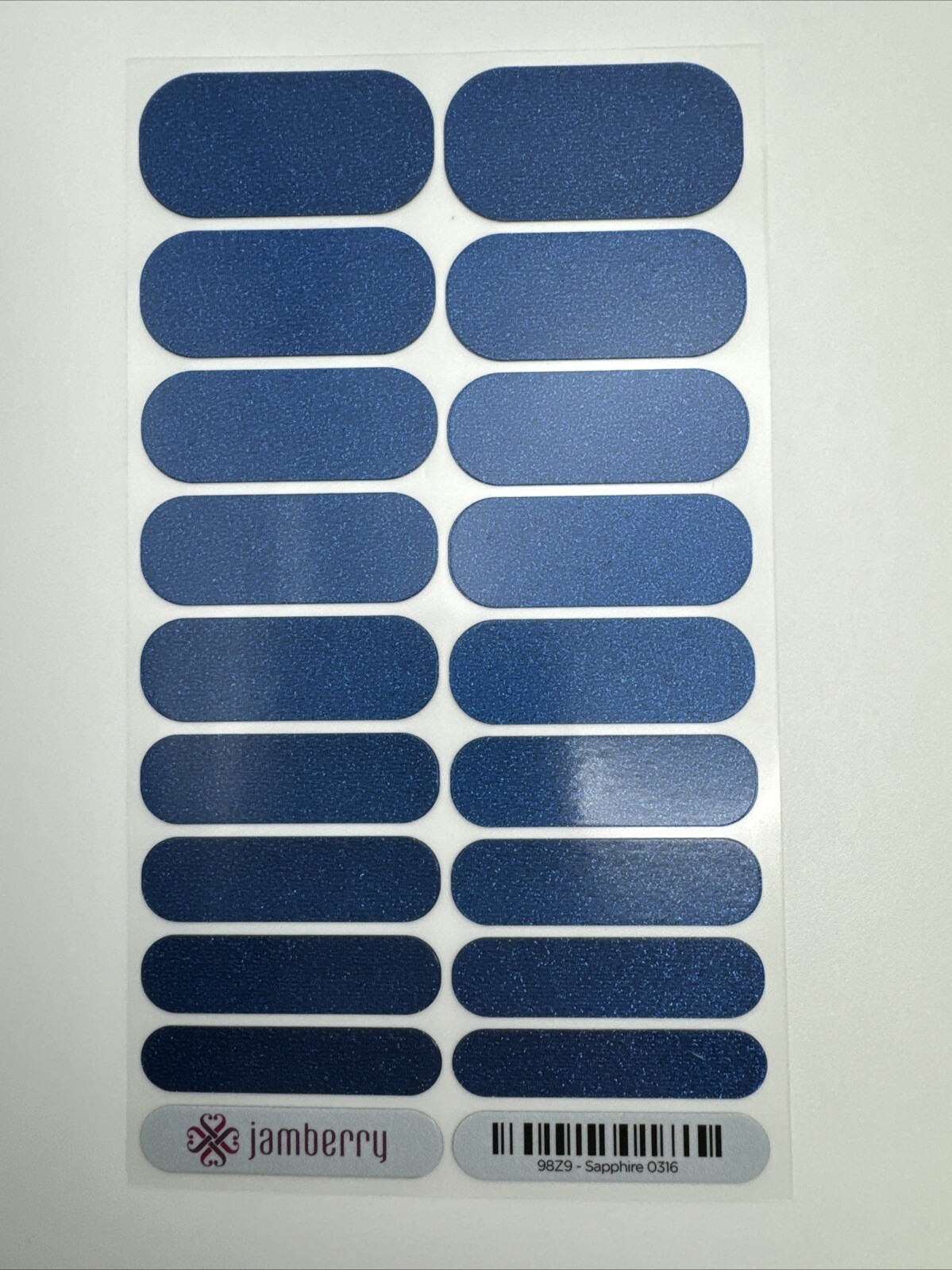 Jamberry Nail Wraps Sapphire Full Sheet (blue/sparkle/glitter/solid)