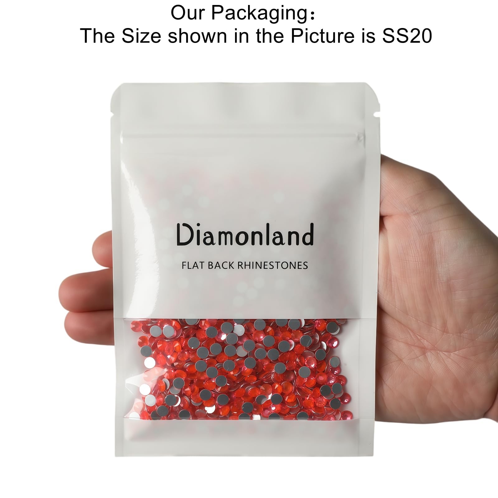 Diamonland Flatback Glass Crystal Rhinestones Rounds Gems for Bedazzling Nail…