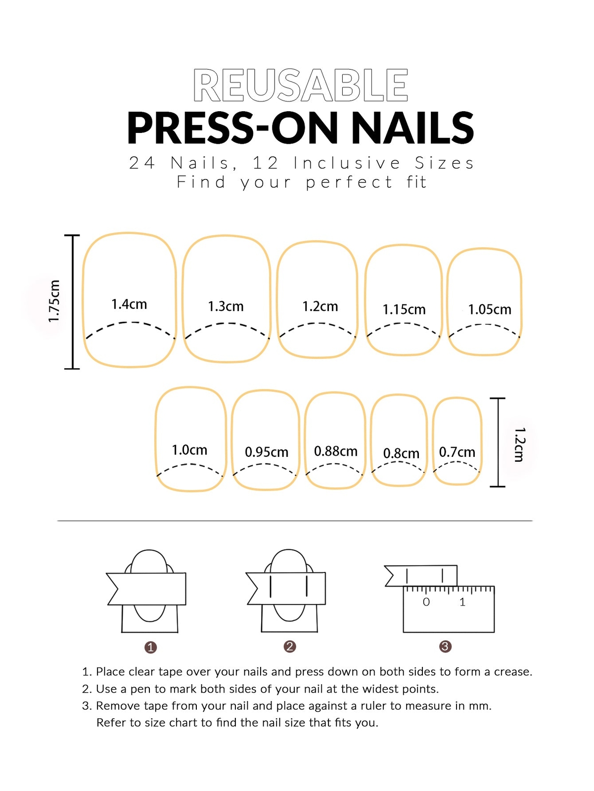 24pcs Short Square Solid Orange Color Fake Nail Kit False Nails Press On Nails
