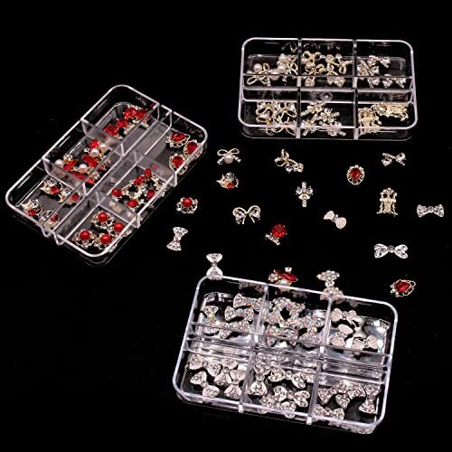 30 Pieces 3D Luxury Alloy Gold Nail Charms Flat Back Red Alloy Nail Charms-02