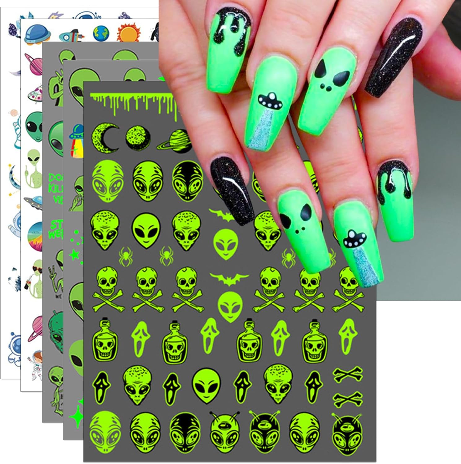 Bohemian Style Nail Stickers – Retro Blue Boho Chic Ethnic Tribal Pattern Self-A