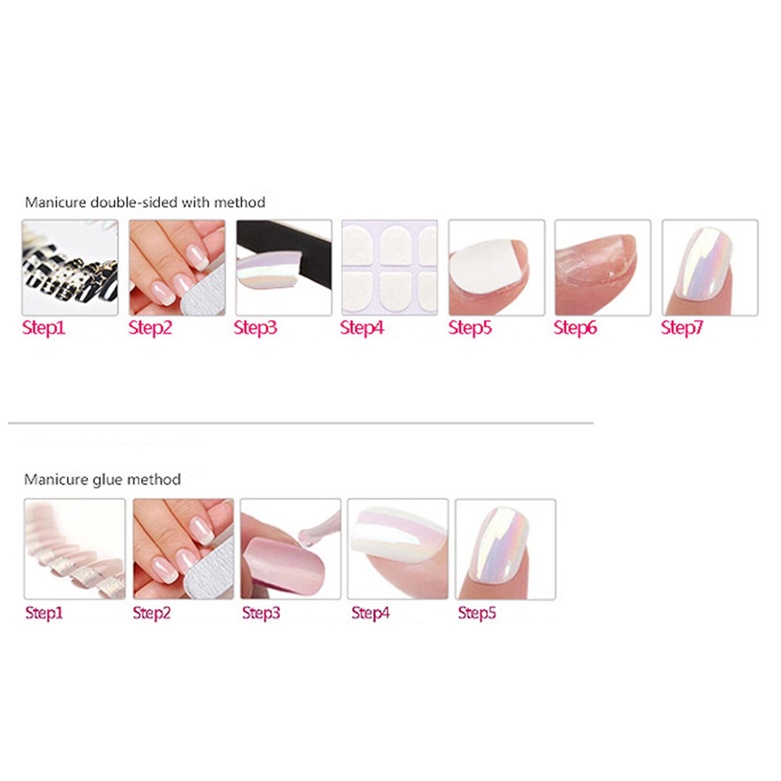 24pcs Fake Toe Nails Charming Design For Parties & Weddings Excellent
