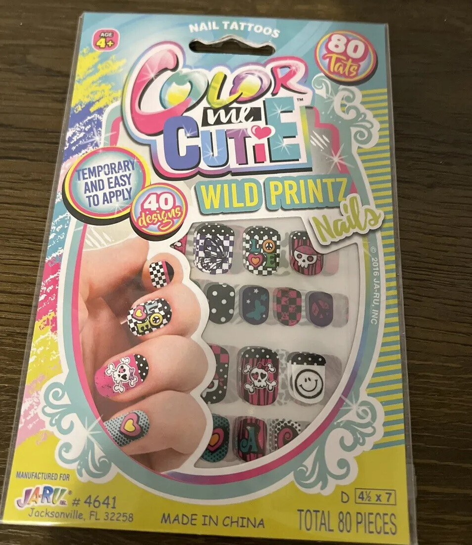 Color Me Cutie Dress-Up Nail Tattoo Wild Printz