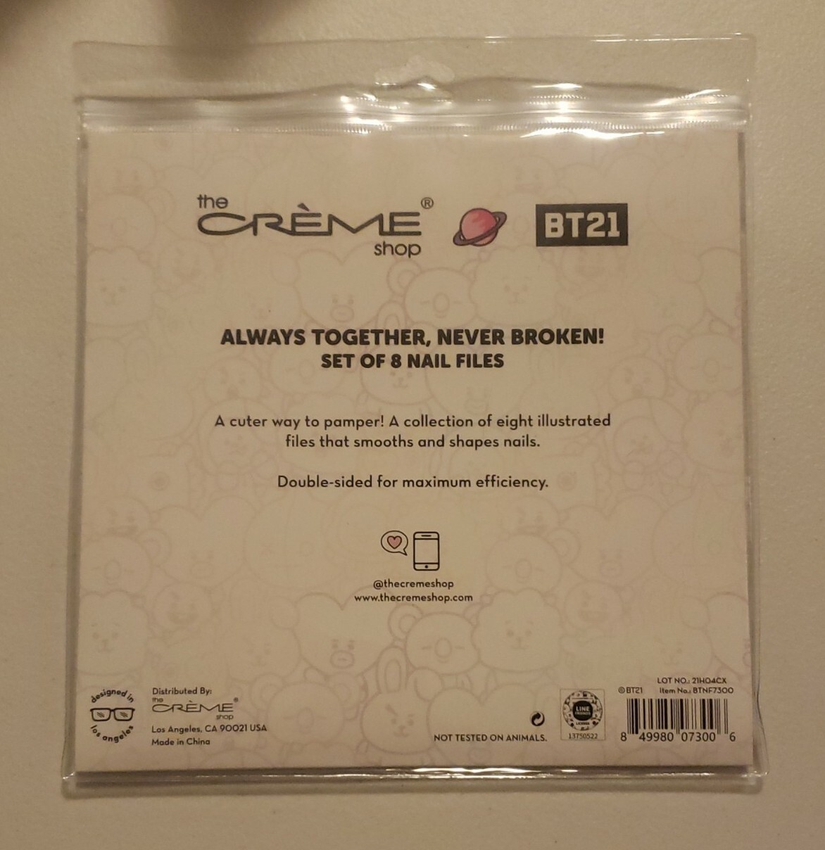 The Crème Shop BT21 Nail File, 8-Pk.