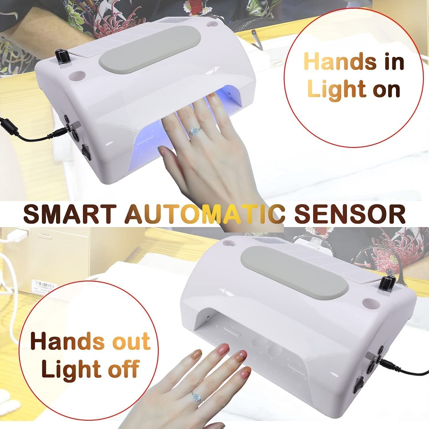 40W Nail Dust Collector with 48W UV LED Lamp & Ergonomic Nail Drill Kit