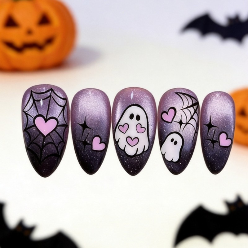 Halloween Nail Art Manicure Nail Set for Costume Looks and Themed Photos